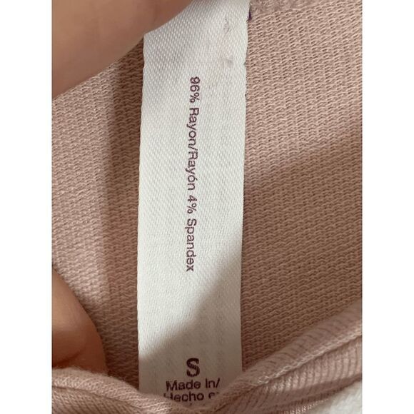 Adore Me Women's Long Sleeve Drawstring Pullover Hooded Sweatshirt Pink Small - Picture 6 of 6